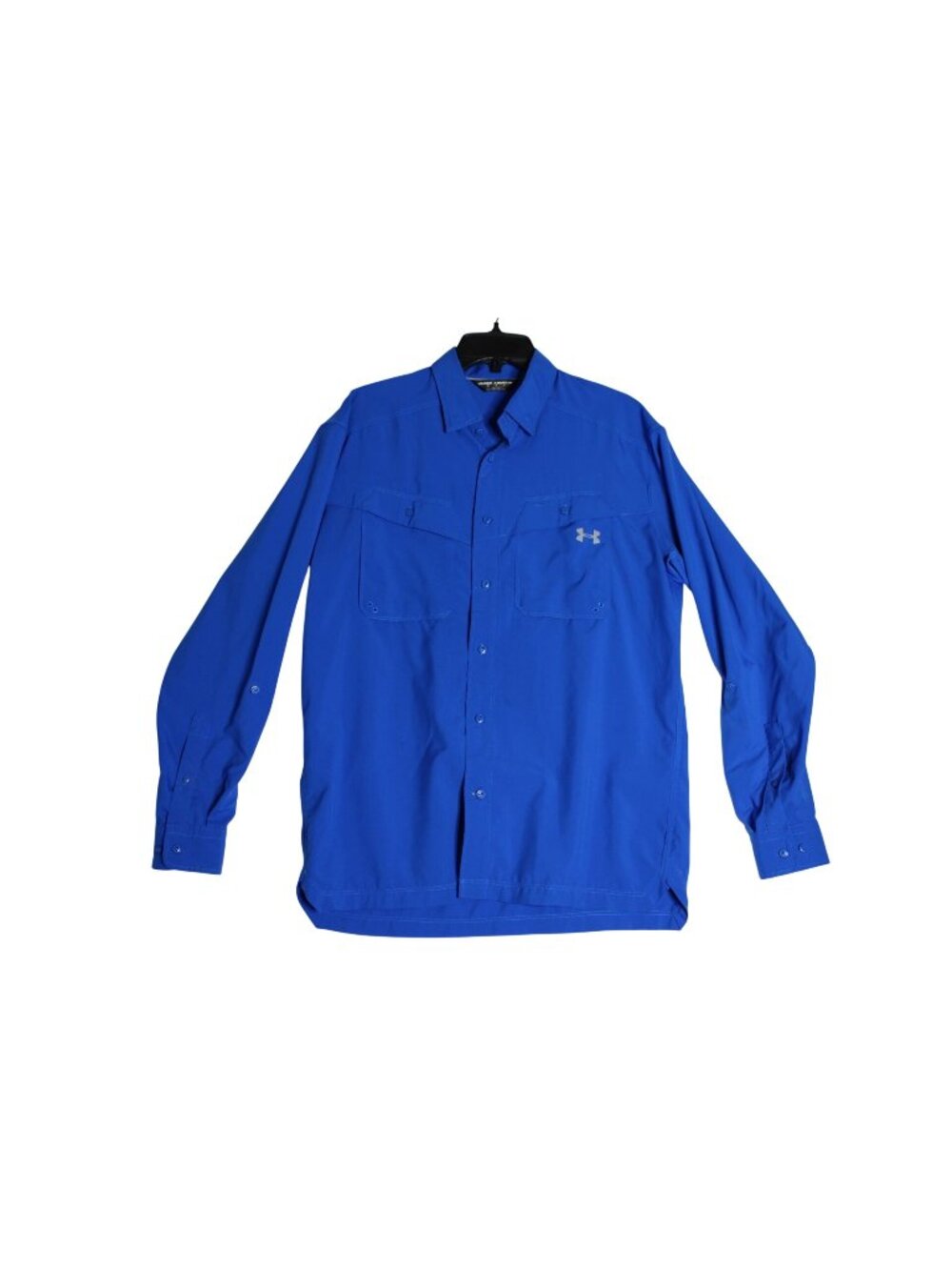 Under Armour UA L/S Button Down Blue Fishing Hiking Outdoor Shirt Men's Medium